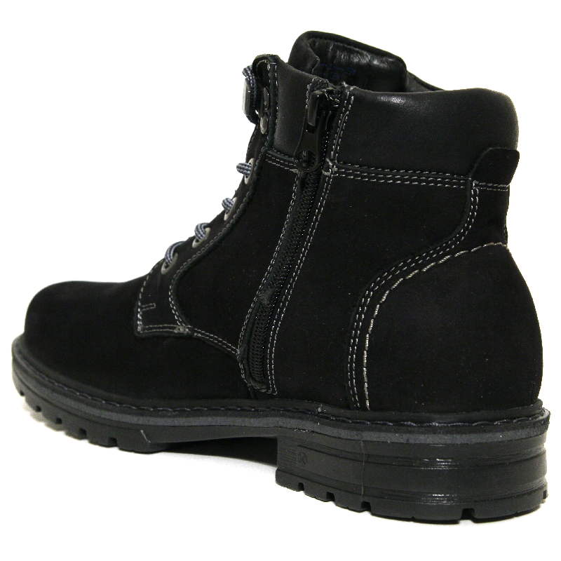 Ботинки женские m6045-nblack нубук-шерсть чёрные 2